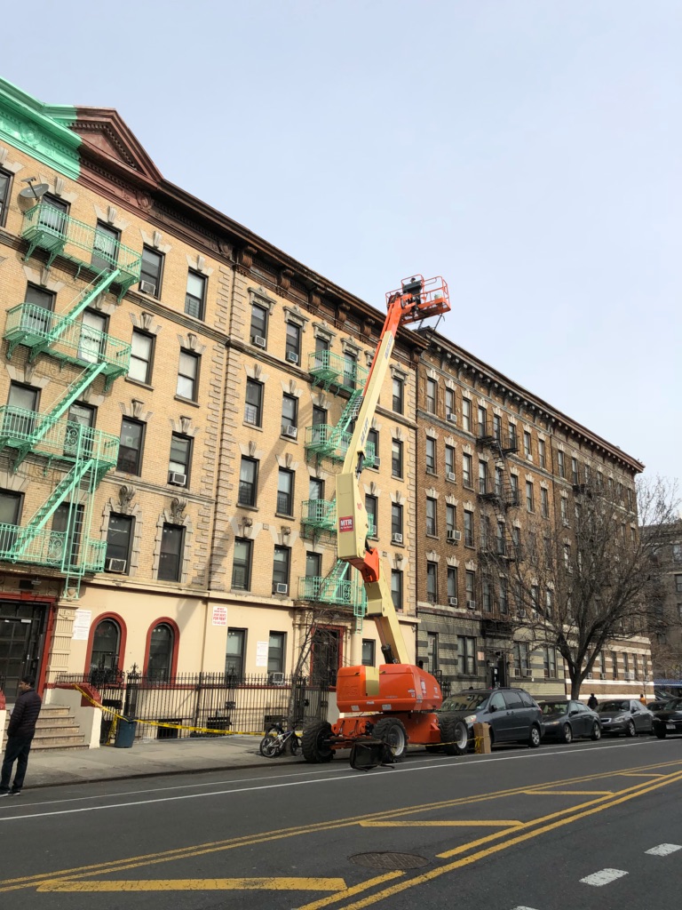 Cornice Painting Project in Harlem, NYC